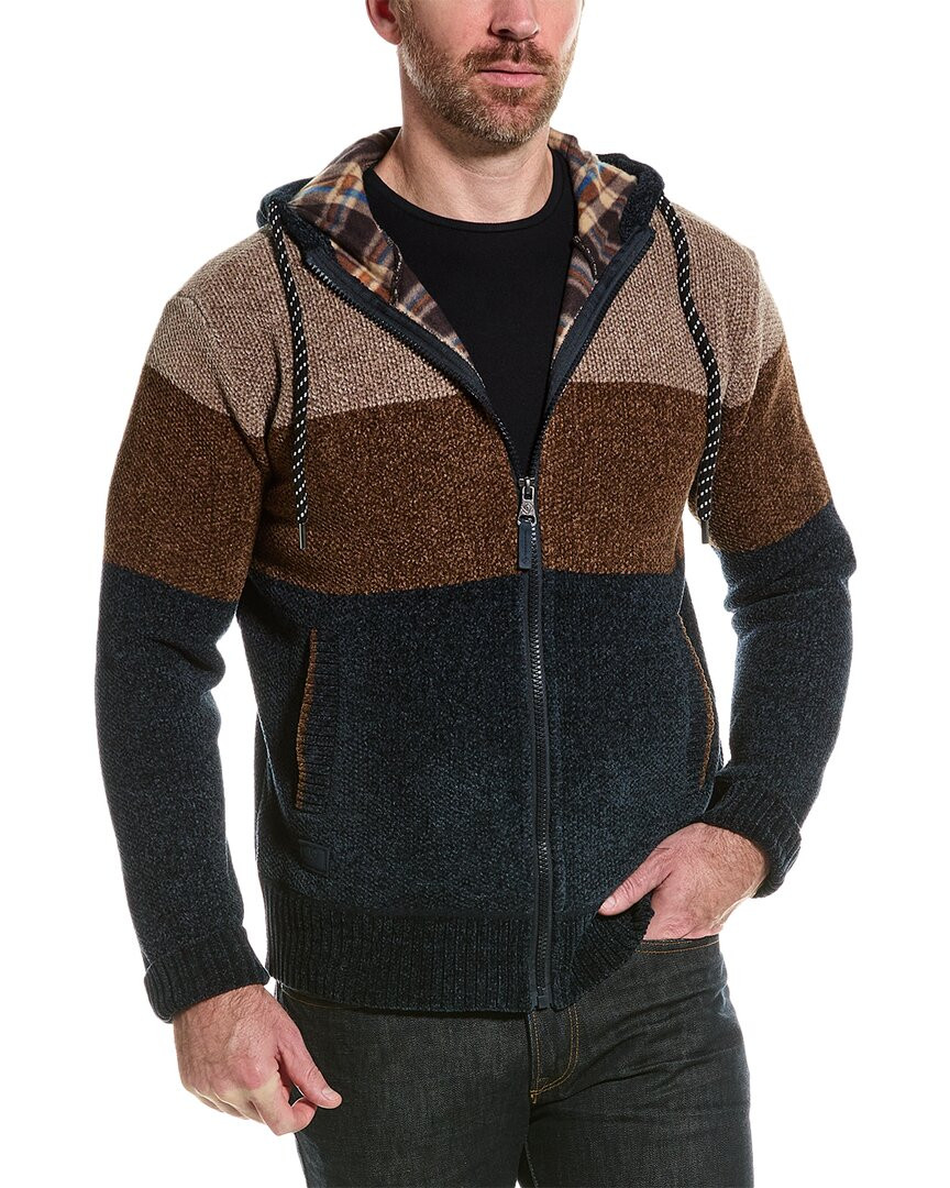 Мужская толстовка Point Zero из синели на молнии коричневого цвета S