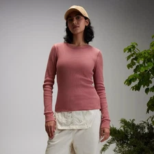 Alpine Design Women's Peak Long Sleeve Waffle Shirt, XS, Sedona Clay NWT