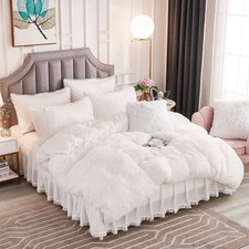 Luxury Long Faux Fur 2 PCS Bedding Set Shaggy Comforter Duvet Cover with Pill...