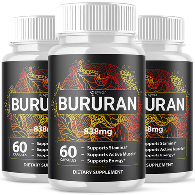(3 Pack) Bururan Male Support Supplement Advanced Formula Buru Ran 180 Capsules
