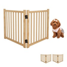Paint-Free Wooden Freestanding Dog Gates for The House,Doorways, Stairs,Wood ...