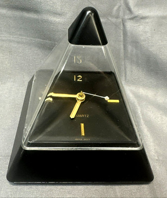 Postmodern Pyramid Clock by Hidekatsu Nomizu 1989 Quartz Table Clock VTG Works
