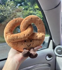 RARE Jellycat Pretzel Plush Doll Amuseables Collection Retired NEW with Dust Bag