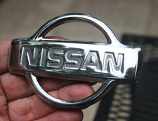 Nissan Chrome Circle 4" - Vintage Plastic Emblem Badge Logo - 659Z4 659