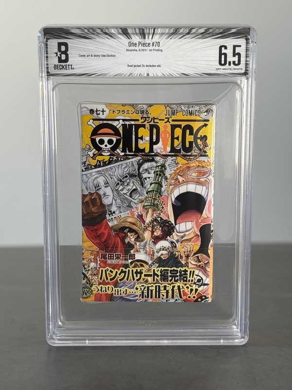BGS 6.5 One Piece Vol.70 1st Print w/ Obi Dressrosa Begins Manga