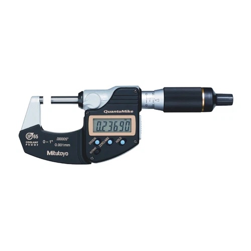 Mitutoyo 293-185 0-1" QuantuMike Coolant Proof Micrometer Non-SPC