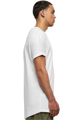 Herren T-Shirt Urban Classics Long Shaped Turnup Tee Weiß, Größe M, Baumwolle