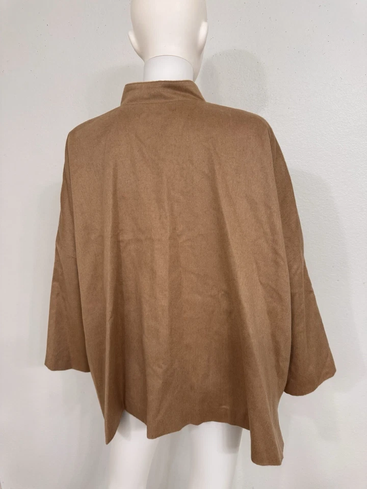 Abrigo de pelo Eskandar 100 % bebé camello en marrón tabaco hecho en Inglaterra diseñador talla 0 1 Foto 4 de 4