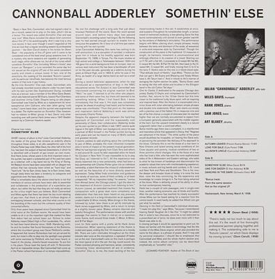 Cannonball Adderley Somethin' Else-Ltd. Edition 180gr (Vinyl) (US IMPORT)