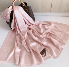High Quality Lv Silk Linen Scarf 190x80cm