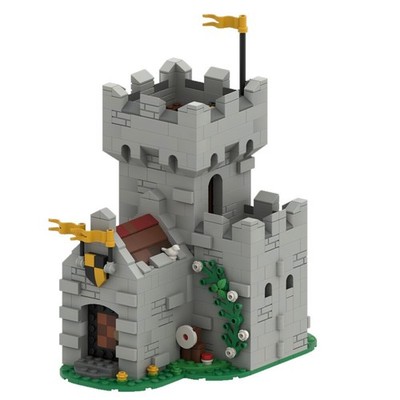 Medieval Castle Tower Keep with Interior Modular Design 931 Pcs