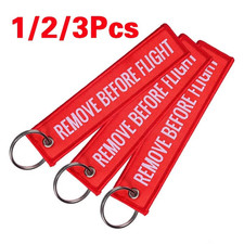 1/2/3Pcs Remove Before Flight Woven Key Chain Special Luggage Label Red Chain Ke