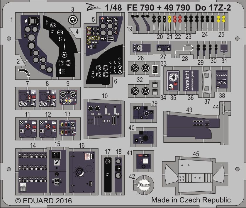 Eduard Accessories 49790 - 1:48 Do 17Z-2 For Icm - Etched Set - New