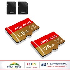 Dual Pack 128GB TF Card with Adapter for Smartphones, Tablets, and Cameras