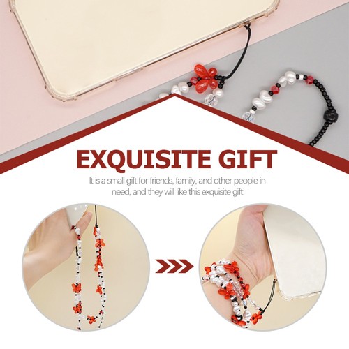 Pearl Butterfly Mobile Kette Handschlaufe Zum Aufhängen Des Telefons - 第 7/12 張圖片