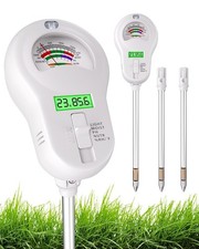 Probador de suelo 6 en 1 con medidor de humedad de temperatura de luz solar de pH