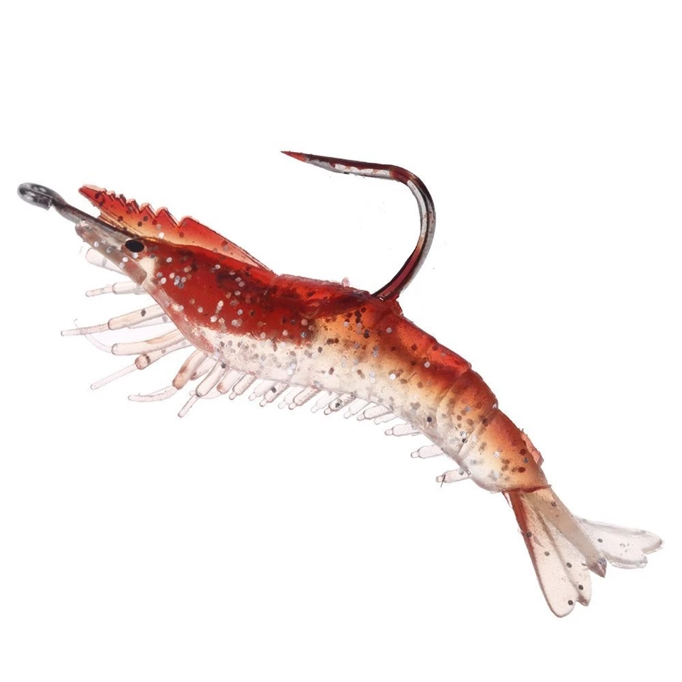 3Pcs 6cm/3g Artificiel Leurre de Peche Bionique Crevettes Souple Appat Atti4705 - Photo 4/4