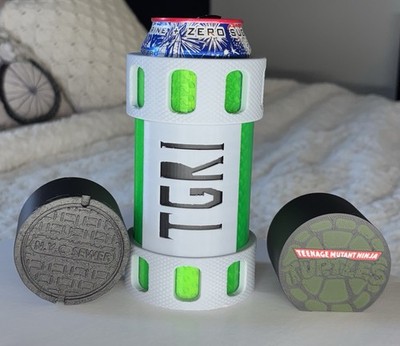 Teenage Mutant Ninja Turtles Ooze Container 12/16 oz Can Cooler 3pc Spacer