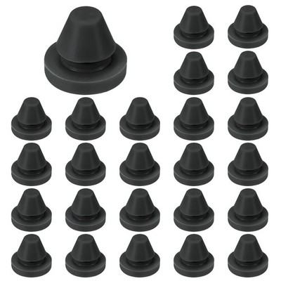 25-Packs Silicone Plugs, Hole Plugs for 7-8mm Hole [Black]