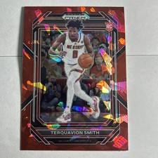 2023-24 Prizm Draft Picks Red Cracked Ice Terquavion Smith Rc # 10