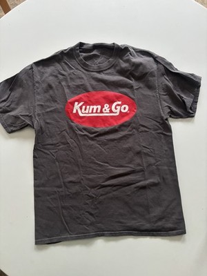 Kum and & Go Men's Gray Gas Station Logo Shirt Short Sleeve Size M 