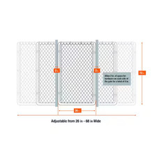 Everbilt 6 ft. W x 6 ft. H Galvanized Steel Chain Link Fence Expandable Gate Kit