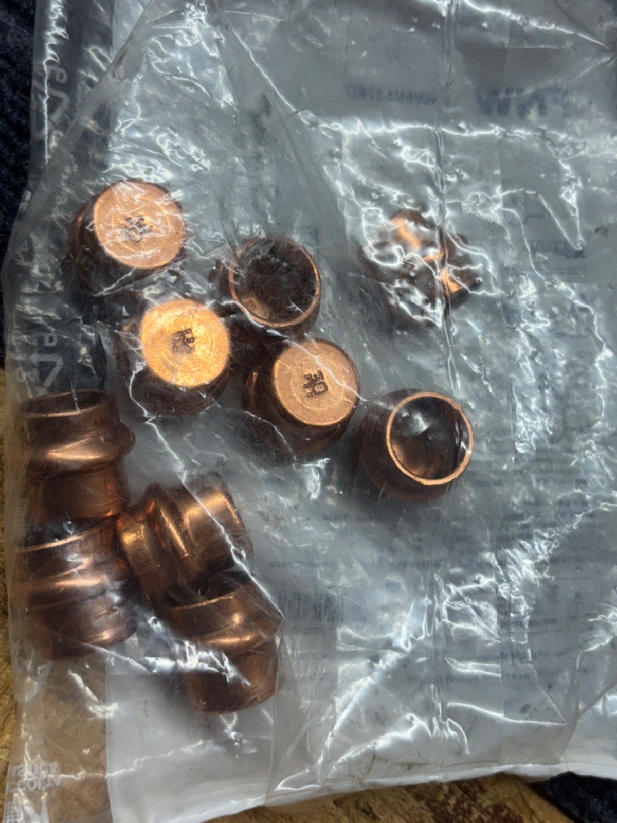 10 pack FNW5V5376D, FNW 1/2 in. Copper Press Cap, End stop cap (O3)
