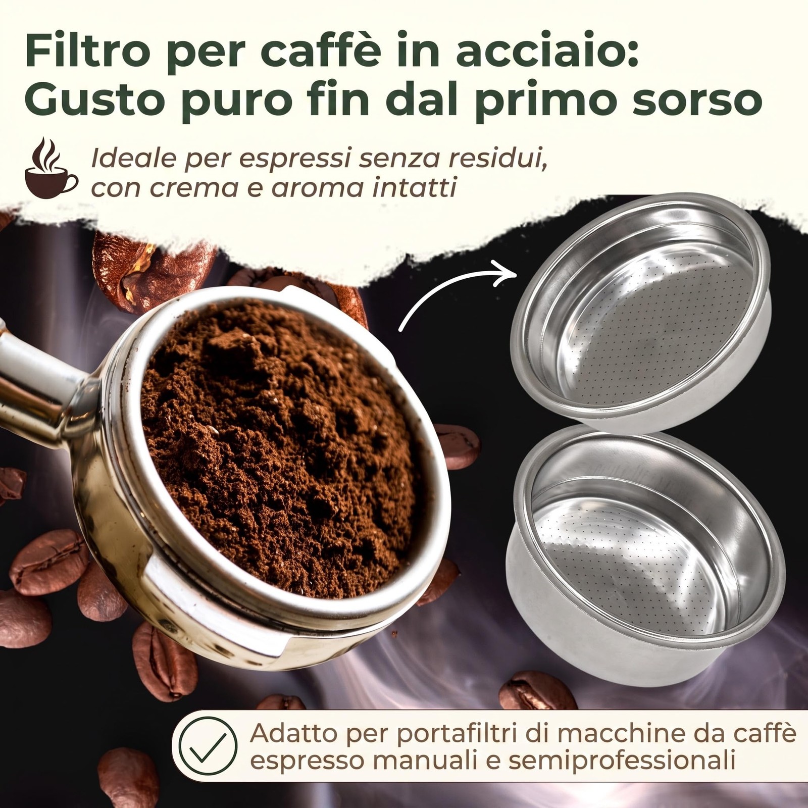 Filtro Pressurizzato 51mm per Macchine Cecotec foto 2