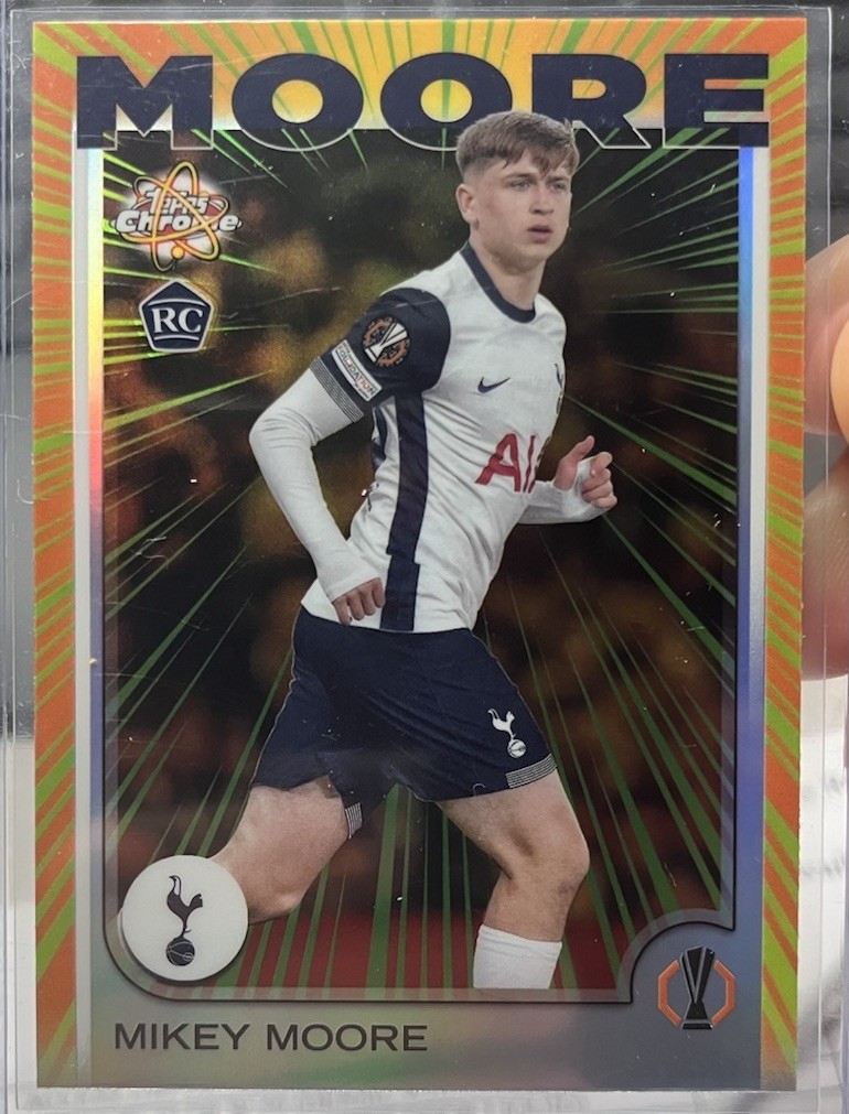 Mikey Moore 2024-25 Topps Chrome UCC Tottenham Hotspur RR-3 Radiating Rookies