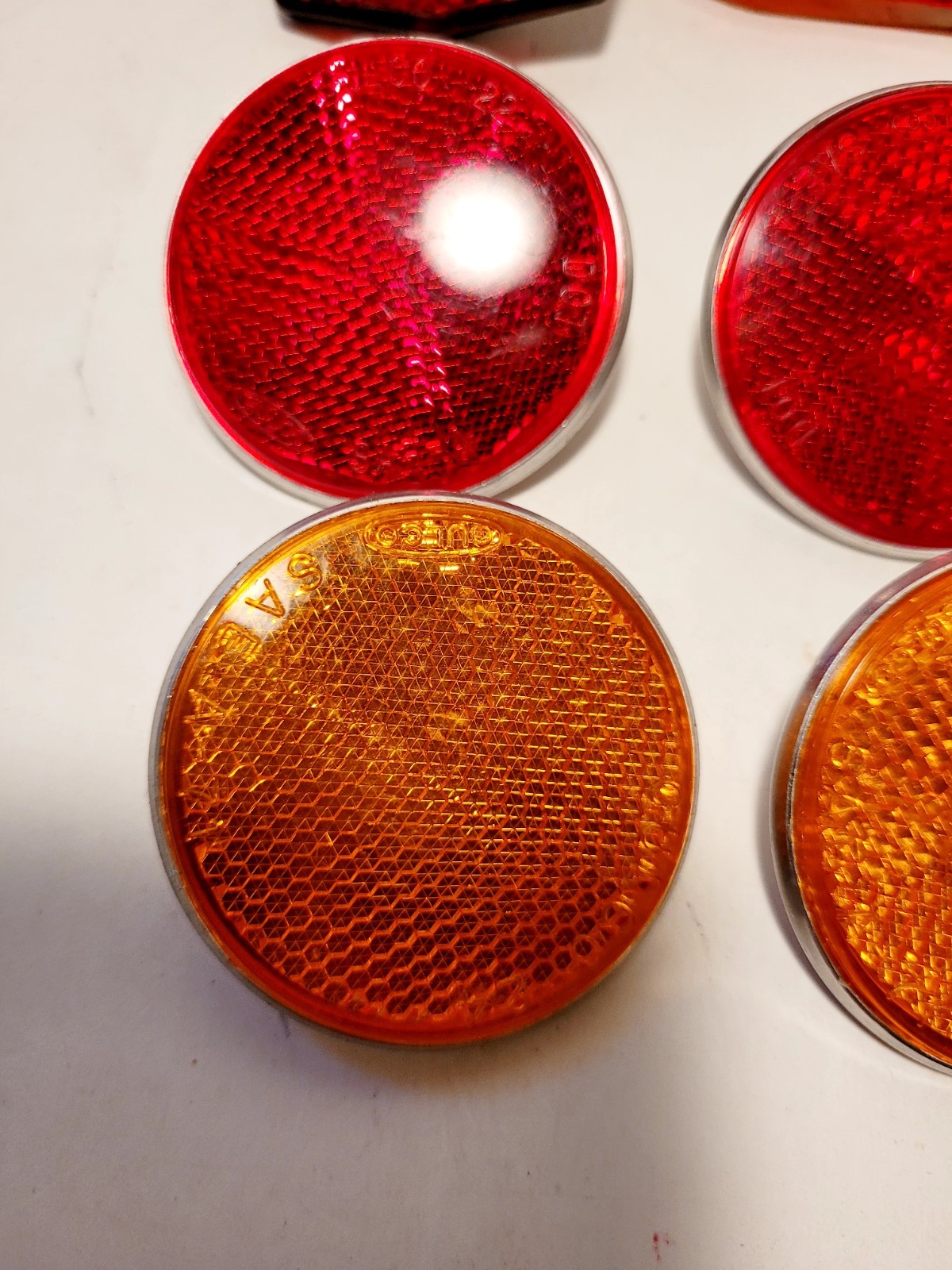 Vintage Schwinn Gulco Reflector No.2222 2¼" BRIGHT STAR MIX LOT of 6 Reflector