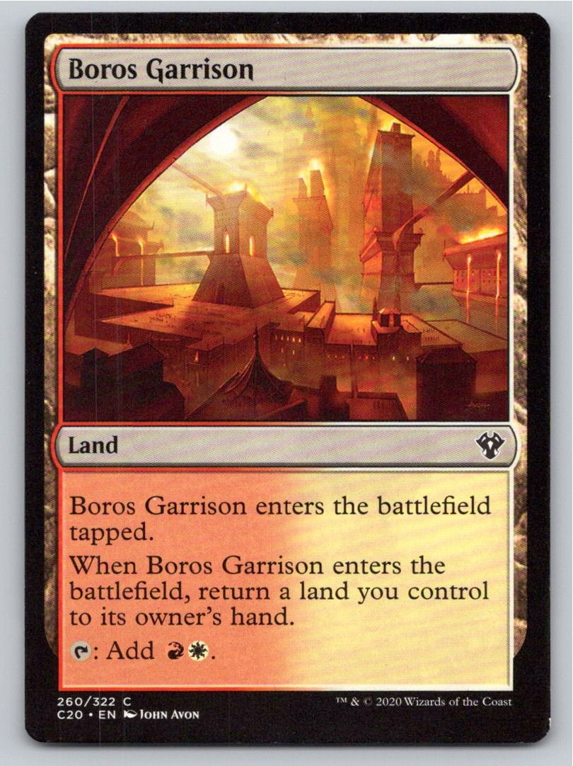 2020 MAGIC: THE GATHERING BOROS GARRISON COMMANDER 2020 260 C NM A92385