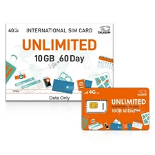 High-Speed Unlimited 10GB 60Days 4G LTE - USA Data SIM (AT&T/Verizon)
