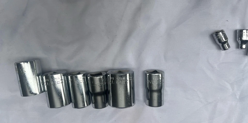 Craftsman Tool Lot Ratchets Sockets Extensions 1/2 “ 1/4 3/8 “ Open box Wrench - Image 4 of 4