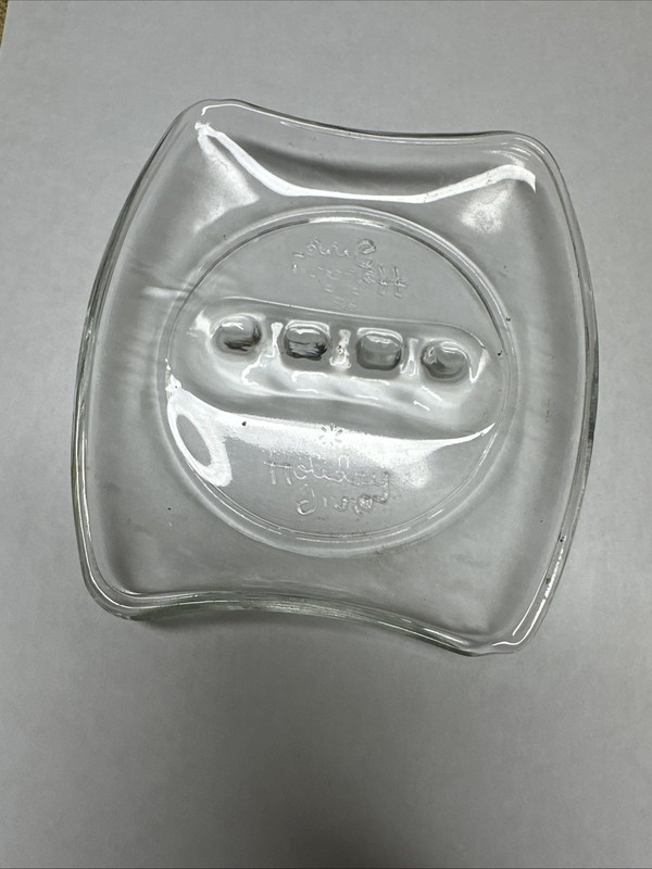 Vintage  Holiday Inn Hotel Advertising Ashtray Clear   Glass   5 INCH