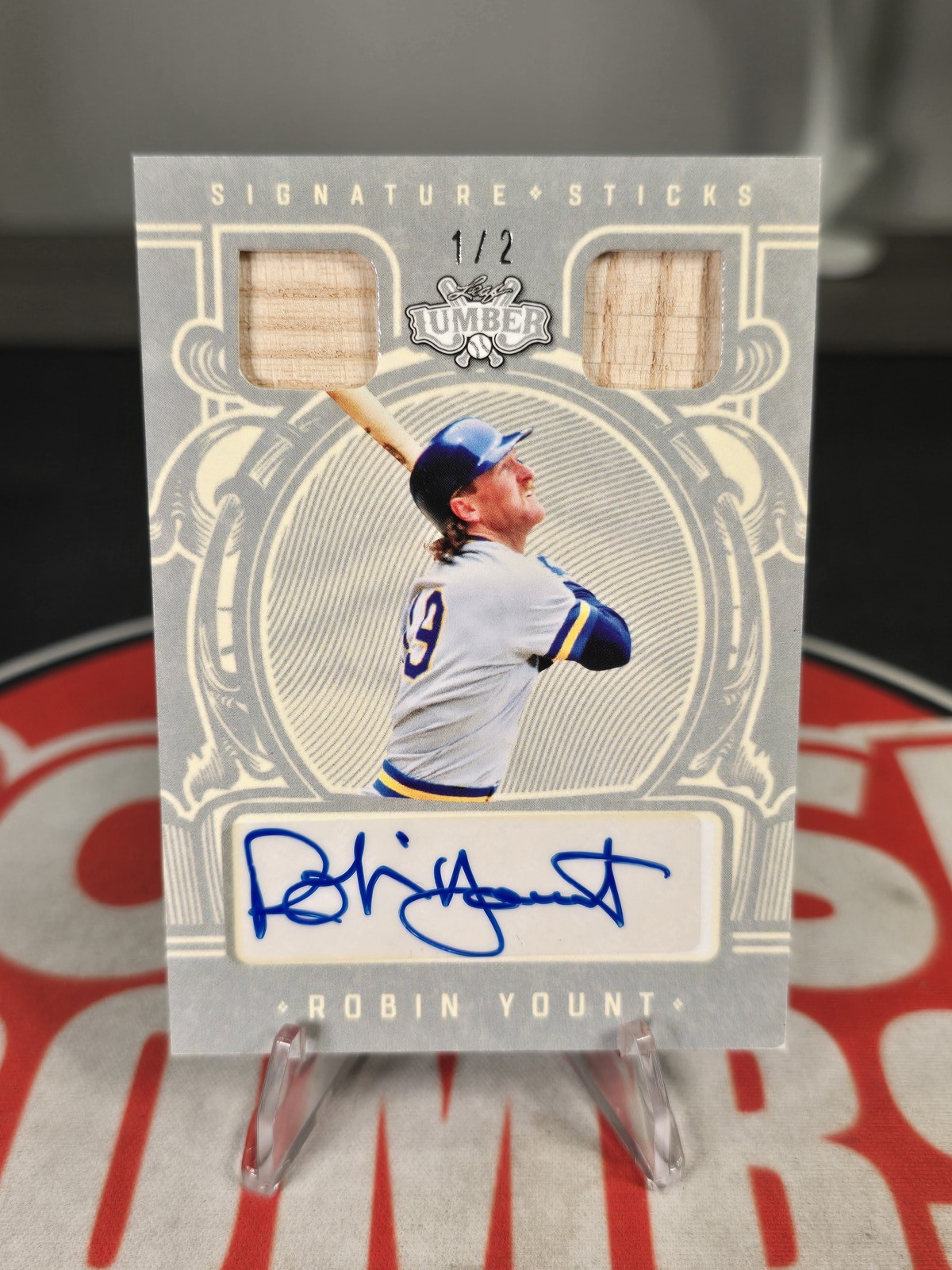 2025 Robin Yount Leaf Lumber Signature Sticks Autograph /2 #SS-RY1 Patch Bat