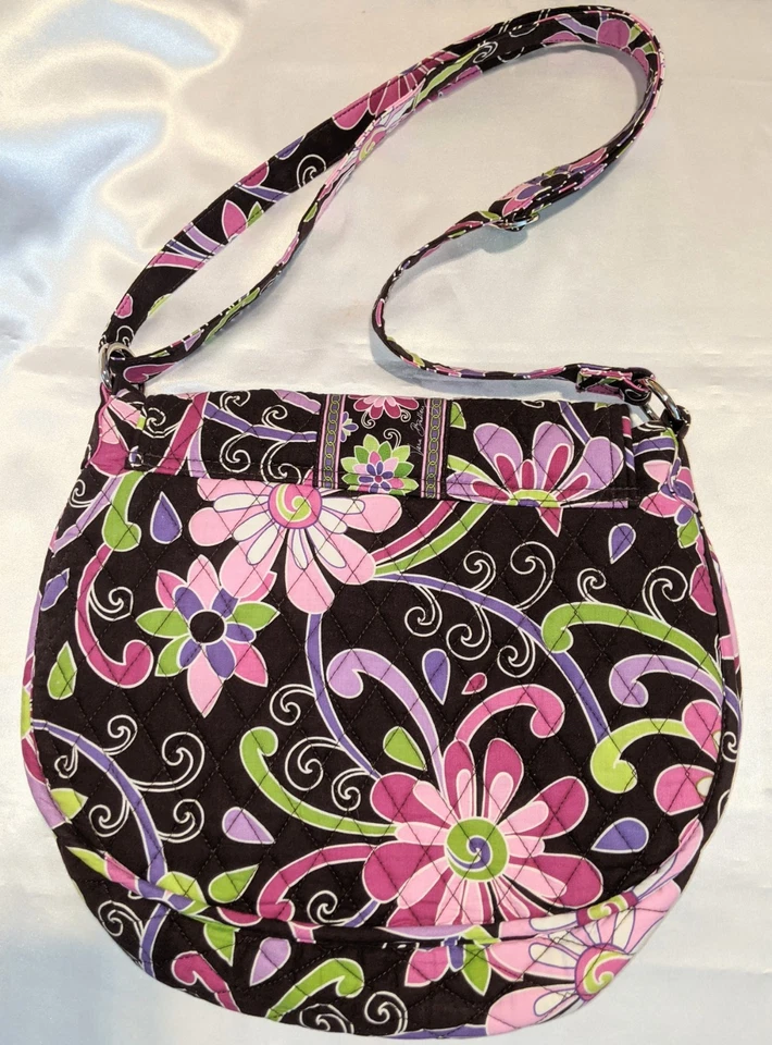 Bolso Mensajero Bandolera Vera Bradley Montura Púrpura Punzón Floral Nuevo sin Etiquetas Foto 3 de 4