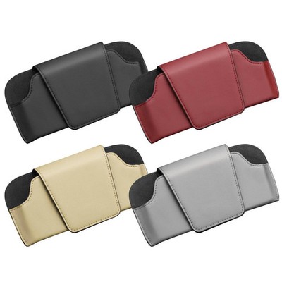 Auto Sonnenblende Sonnenbrillen Halter Leder Brillenetui Aufbewahrungsbox Clip