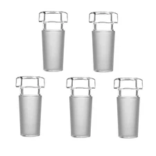 5Pcs 24/40 Glass Stopper Lab Bottle Hexagonal Hollow Plug Laboratory Glassware