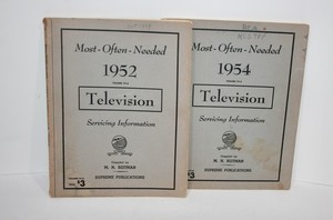 1952 & 1954 Supreme Publications Most Often Needed Television Servicing Manuals