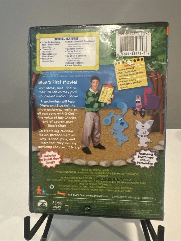 Blue's Clues DVD Blue's Big Musical Movie New Sealed Foto 2 de 4