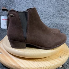 Skechers Arch Fit Lasso Chelsea Boots Womens Sz 11 Suede Orthopedic Ankle Bootie