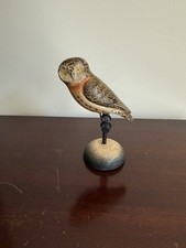 Ken Kirby Handmade Wood Owl Figurine Signed