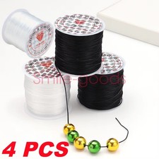 4 Rolls Beading Elastic Cord String Strong Stretchy Crystal Thread Bracelet DIY