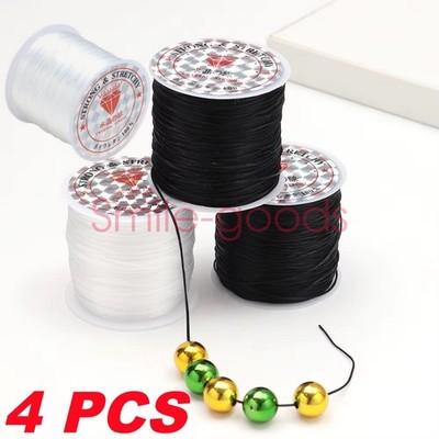 4 Rolls Beading Elastic Cord String Strong Stretchy Crystal Thread Bracelet DIY
