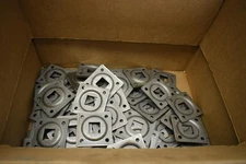 Lot of 89 Metal Square Insert Mounting Plates 3.5" Heavy Duty Hardware Brackets