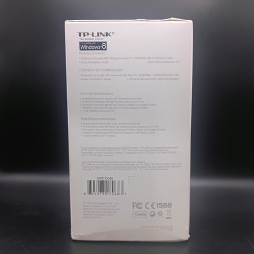 TP-LINK TL-WA850RE N300 Universal Wifi Range Extender Boxed Used Reset White - Picture 2 of 10