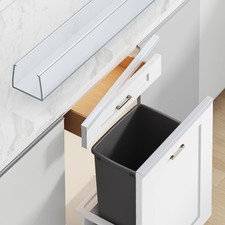 Snugly Fit 24" Length Cabinet Door Protector, Flexible Slip-On Plastic Edge G...