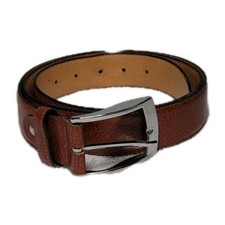 Vera Pelle Mens Cognac Brown Leather Belt Mad...