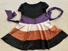 women's color block short sleeve praise or liturgical dance dress featuring