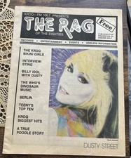 1982 KROQ FM 106.7 Vintage Magazine The Rag Of The Eighties Dusty Street